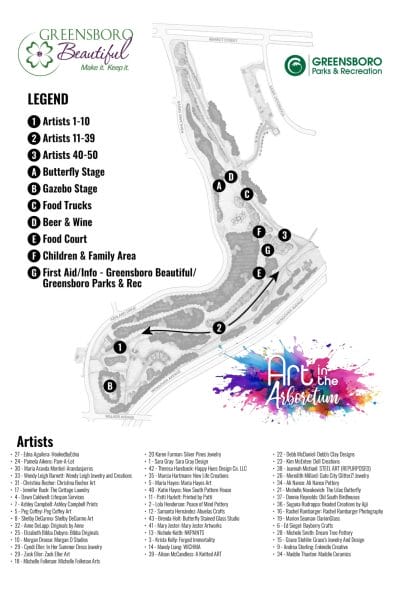 AIA Artists A frame map 2025