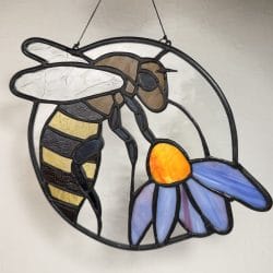 Honey Bee stained glass 04