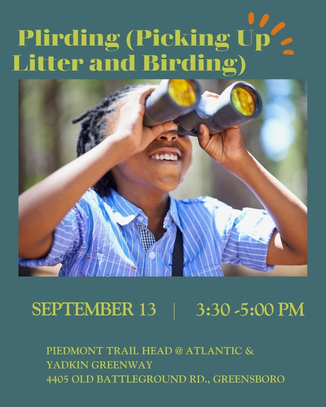 Plirding, picking up litter while birding