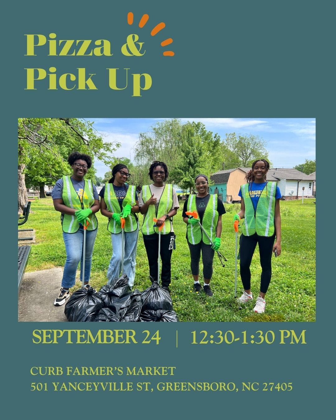 NC A and T Pizza and Pick-Up litter cleanup