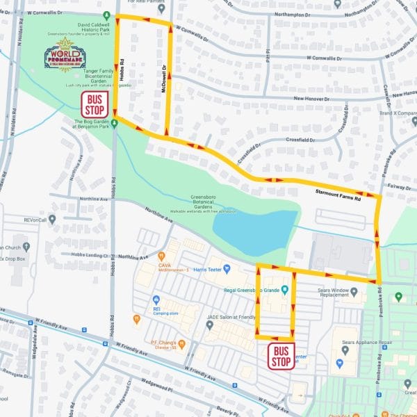 World promenade Bus Map 2026[96]